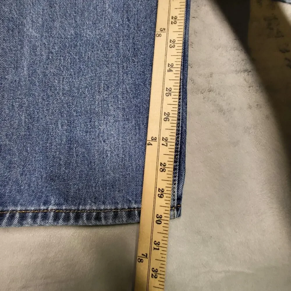 Levi's 550 Jeans Mens 44x30 Blue Straight Relaxed Denim Medium Wash Pockets